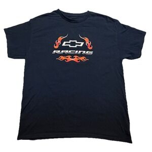 Chevrolet Racing Flame Graphic T-Shirt Black GM Licensed Men's Large